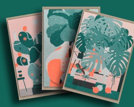 XMAS Klappkarten Risograph 